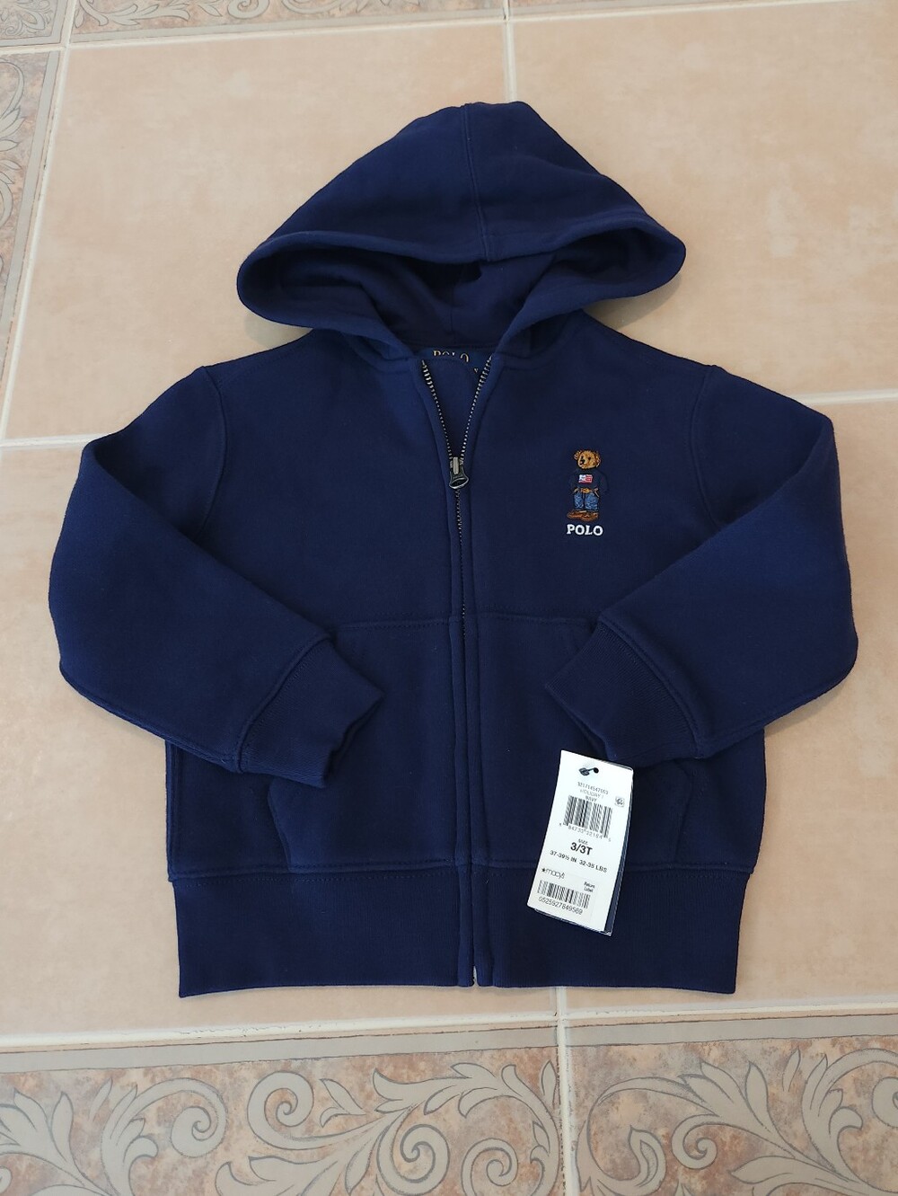 NWT Boys Polo Ralph Lauren Zip Up Hoodie Jacket